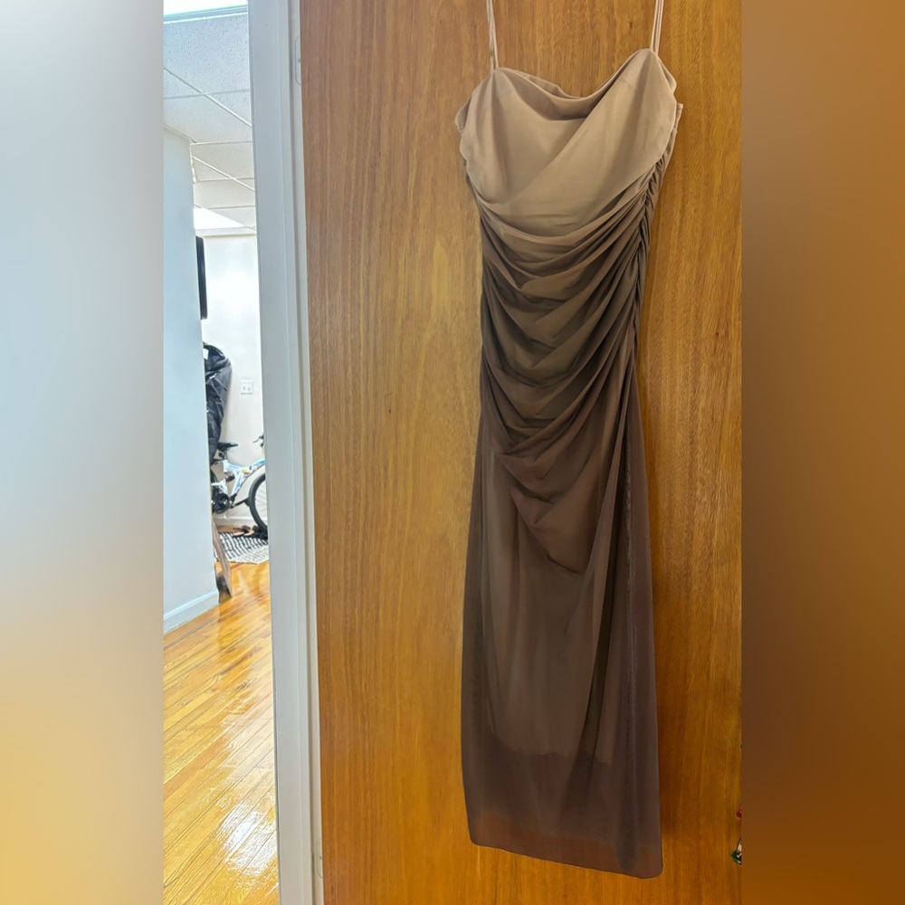 Brown Ombré Midi Dress